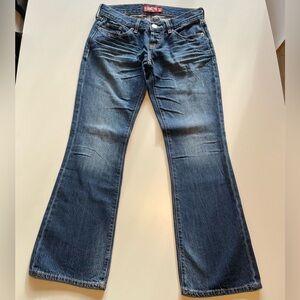Y2K Boho Vintage Lucky Brand Addison Low-Rise Flare Bootcut Denim Jeans 2/26 A